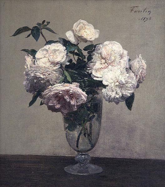 Henri Fantin-Latour Vase des roses France oil painting art